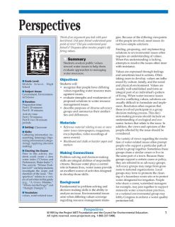 "Perspectives" Activity, PDF DOWNLOAD