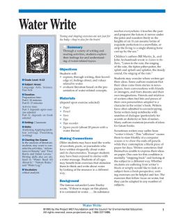 "Water Write" Activity, PDF DOWNLOAD